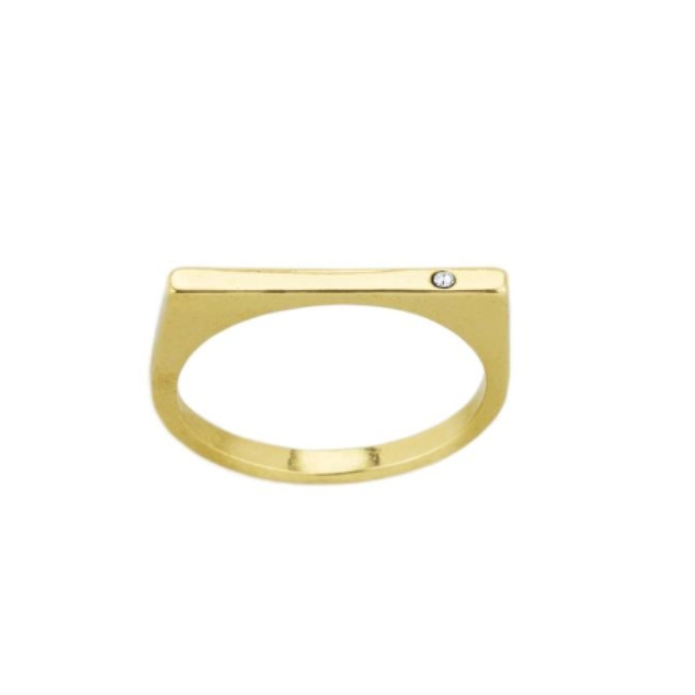 Katie Dean bar ring with gem